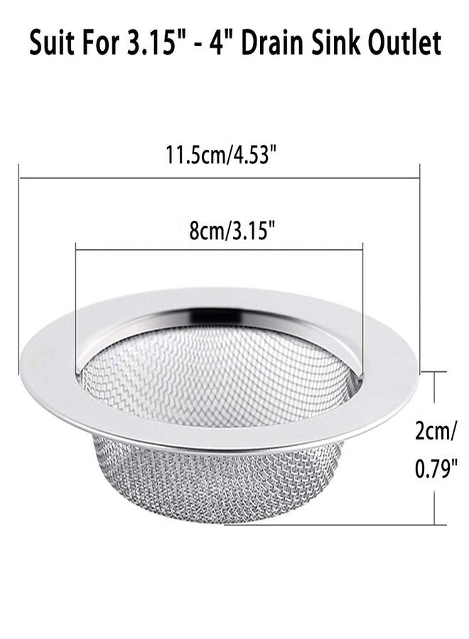 ILLUVA Stainless Steel Bathroom Shower Hair Filter Catcher Drain Cover Kitchen Sink Plug Strainer Hole Cover (Pack of 2) - Image 2